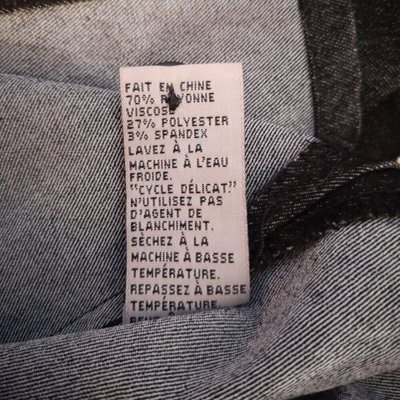 TanJay Ladies Button Front  Size Large Loose Fit Black Jean Shirt/Jacket - Picture 8 of 12